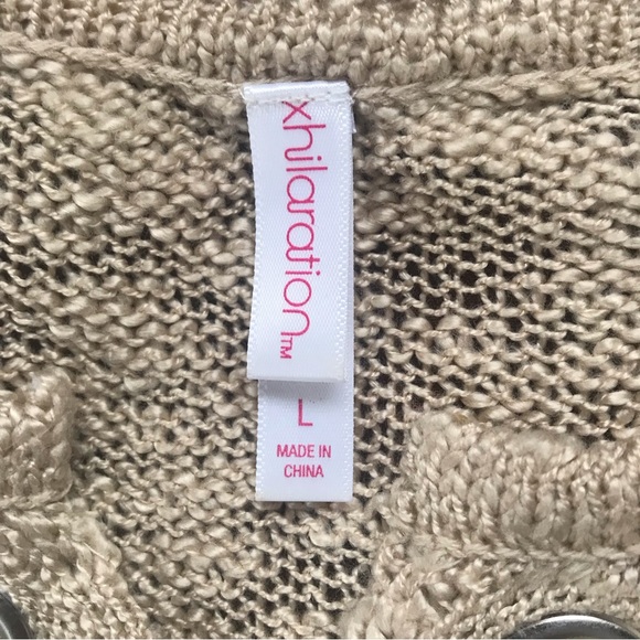 Xhilaration Knit Sweater - Large. Never Worn. Beige color with laced tie. - Picture 9 of 11